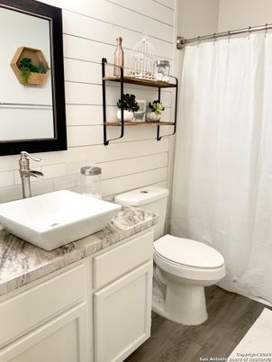 Bathroom, Interior, Wood Texture Flooring