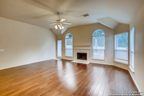 Empty room, Fireplace, Interior, Wood Texture Flooring