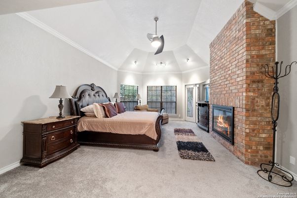 Bedroom, Fireplace, Interior, Stone Walls