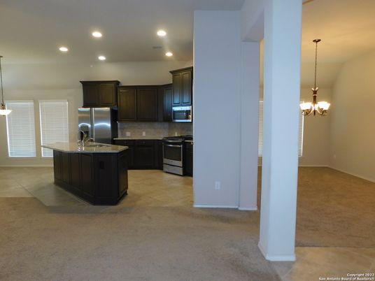 Chandelier, Interior, Kitchen, Pendant Lights, Recessed Lighting, Stainless Steel Appliances