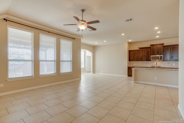 Empty room, Interior, Kitchen, Recessed Lighting