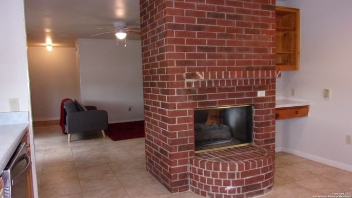Fireplace, Interior, Stone Walls