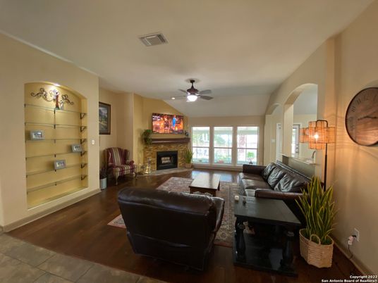 Fireplace, Interior, Living room, Wood Texture Flooring