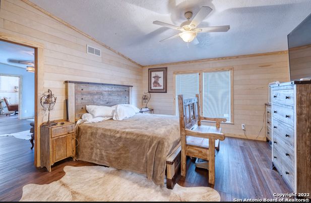 Bedroom, Interior, Wood Texture Flooring, Wooden Walls