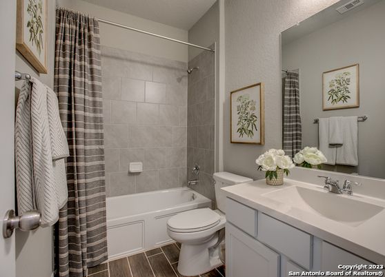 Bathroom, Interior, Wood Texture Flooring