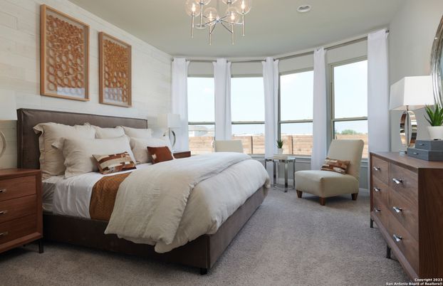 Bedroom, Chandelier, Interior, Recessed Lighting