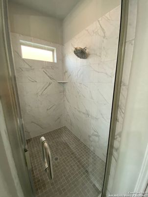 Bathroom, Glass Shower, Interior, Marble Walls