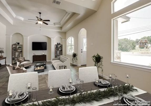 Dining room, Interior, Living room, Recessed Lighting