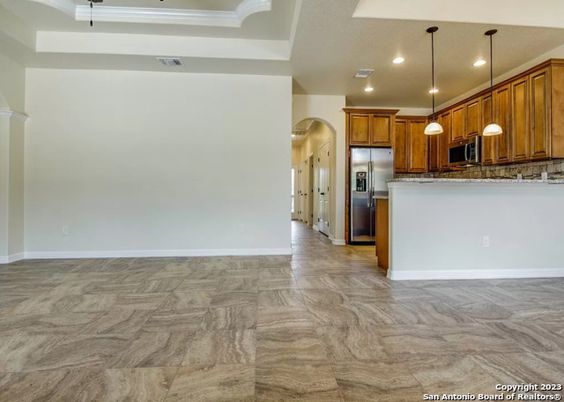 Interior, Kitchen, Pendant Lights, Recessed Lighting, Stainless Steel Appliances