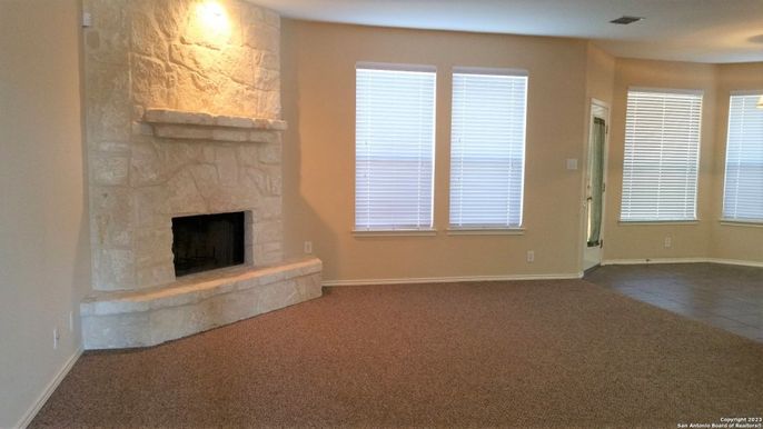 Empty room, Fireplace, Interior