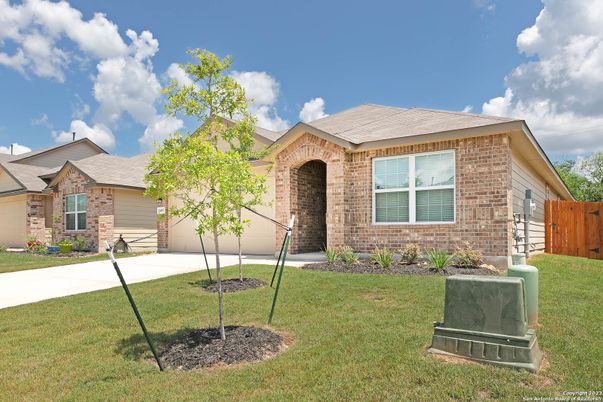 Attached, Backyard, Exterior, Facade, Brick Facade, Brick Traditional