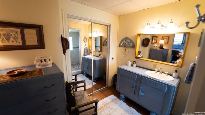 Bathroom, Dual Sink Vanities, Interior, Wood Texture Flooring