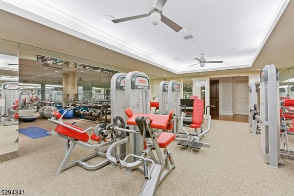 Fitness Equipment, Gym, Interior, Recessed Lighting