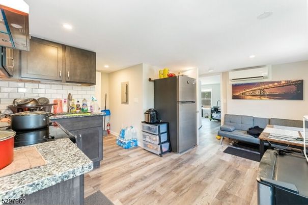Interior, Kitchen, Living room, Recessed Lighting, Wood Texture Flooring