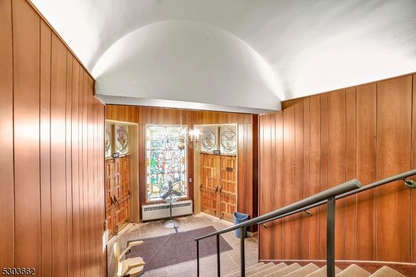 Chandelier, Interior, Wooden Walls