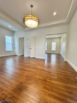 Empty room, Interior, Pendant Lights, Recessed Lighting, Wood Texture Flooring