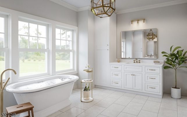 Bathroom, Free Standing Baths, Interior, Pendant Lights