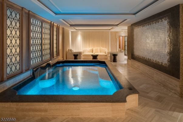 Interior, Pool, Wood Texture Flooring