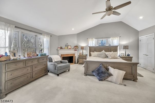 Bedroom, Fireplace, Interior, Recessed Lighting