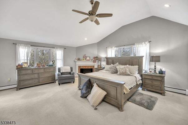 Bedroom, Fireplace, Interior, Recessed Lighting