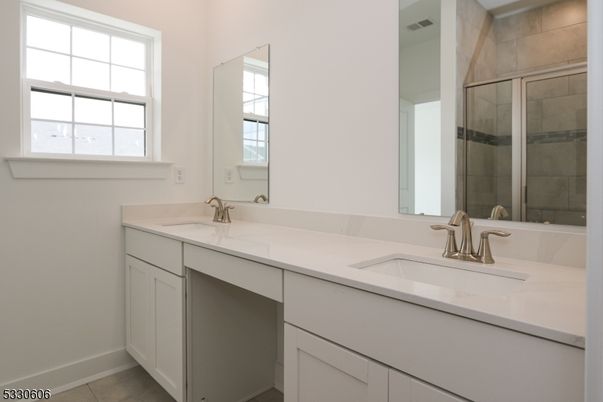 Bathroom, Dual Sink Vanities, Glass Shower, Interior