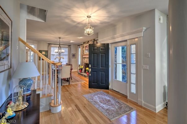 Chandelier, Dining room, Interior, Pendant Lights, Wood Texture Flooring