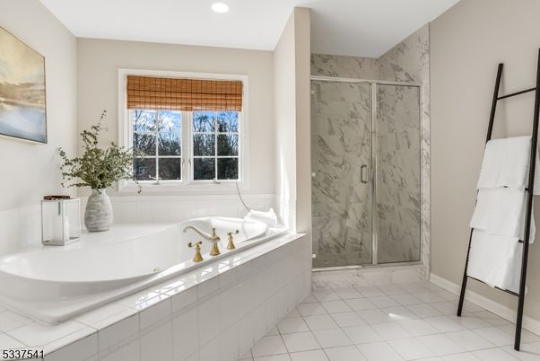 Bathroom, Glass Shower, Interior, Marble, Marble Walls, Recessed Lighting