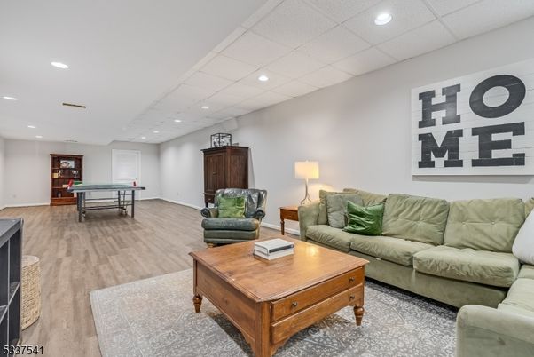 Billiard Table, Game Room, Interior, Living room, Recessed Lighting, Wood Texture Flooring