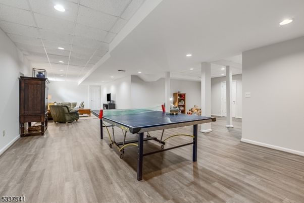 Game Room, Interior, Recessed Lighting, Wood Texture Flooring