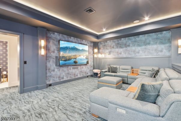 Home Theatre Room, Interior, Living room, Projection Screen, Recessed Lighting, Theatre Room