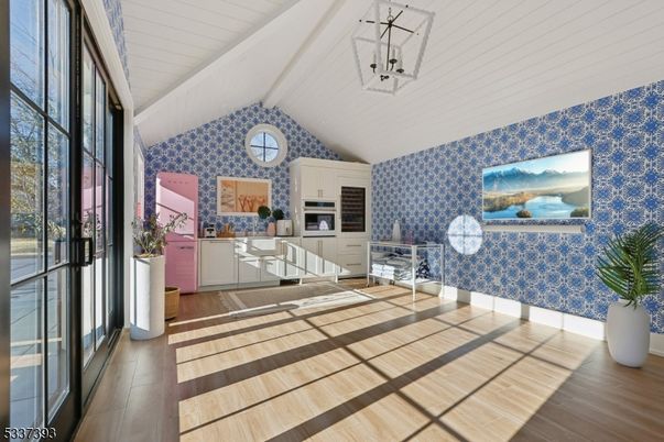 Interior, Pendant Lights, Wood Texture Flooring