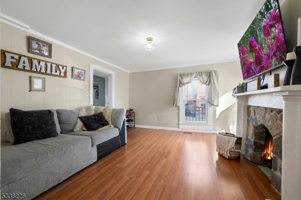 Fireplace, Interior, Living room, Wood Texture Flooring
