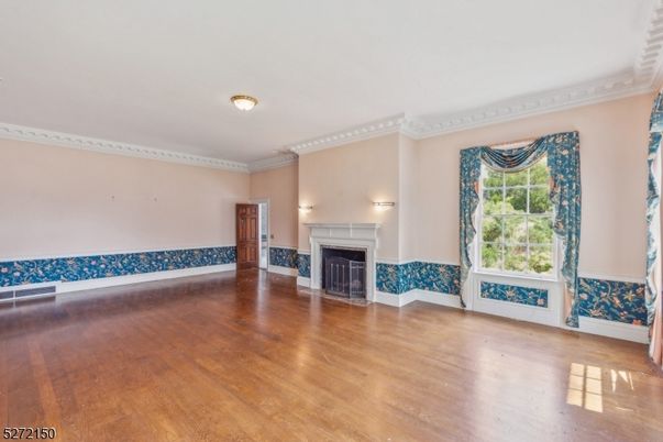 Empty room, Fireplace, Interior, Wood Texture Flooring