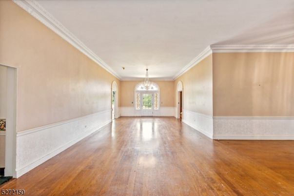 Chandelier, Empty room, Interior, Wood Texture Flooring