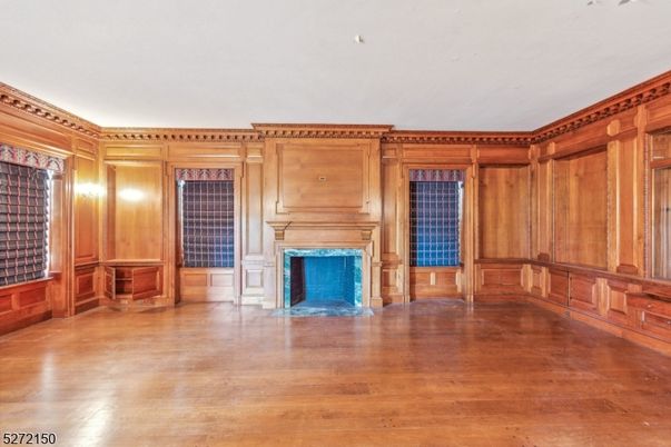 Empty room, Fireplace, Interior, Wood Texture Flooring, Wooden Walls