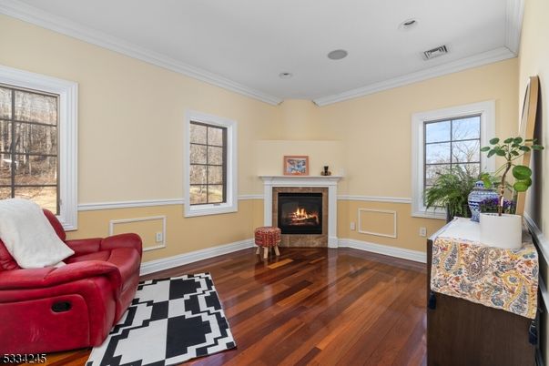 Fireplace, Interior, Recessed Lighting, Wood Texture Flooring