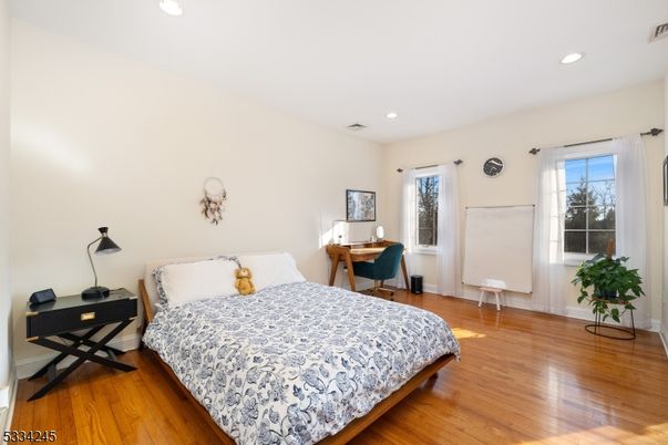 Bedroom, Home Office, Interior, Recessed Lighting, Wood Texture Flooring