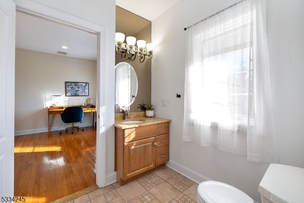 Bathroom, Interior, Recessed Lighting, Wood Texture Flooring