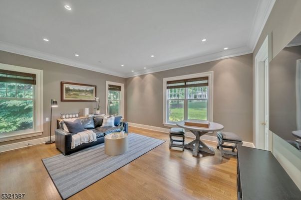 Bedroom, Dining room, Interior, Living room, Recessed Lighting, Wood Texture Flooring