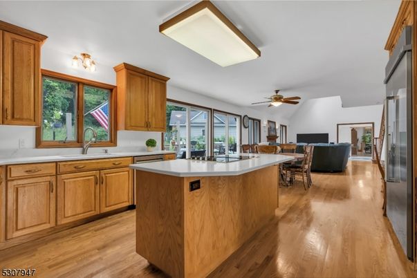 Dining room, Interior, Kitchen, Living room, Wood Texture Flooring