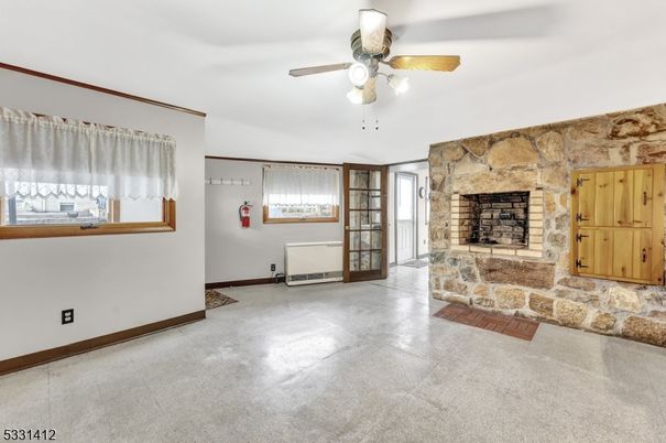 Empty room, Fireplace, Interior, Stone Walls