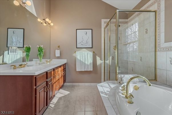 Bathroom, Dual Sink Vanities, Glass Shower, Interior, Tile Countertops