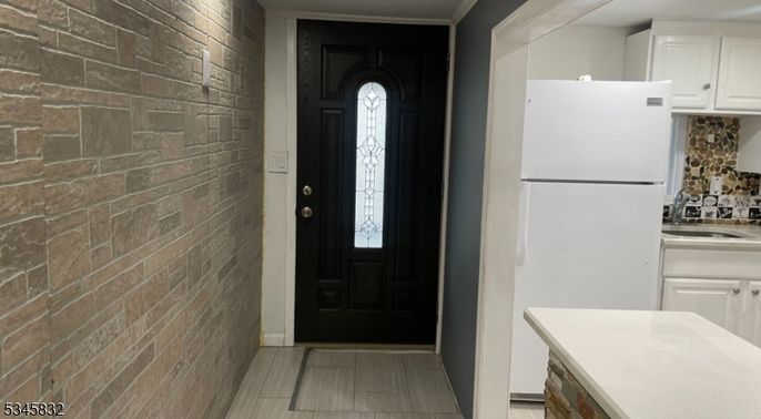 Interior, Kitchen, Stone Walls, Wood Texture Flooring