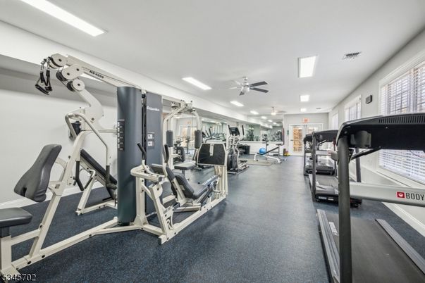 Fitness Equipment, Gym, Interior, Recessed Lighting