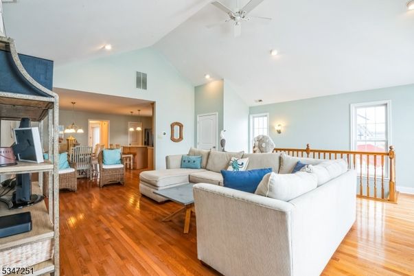 Dining room, Interior, Kitchen, Living room, Pendant Lights, Recessed Lighting, Wood Texture Flooring