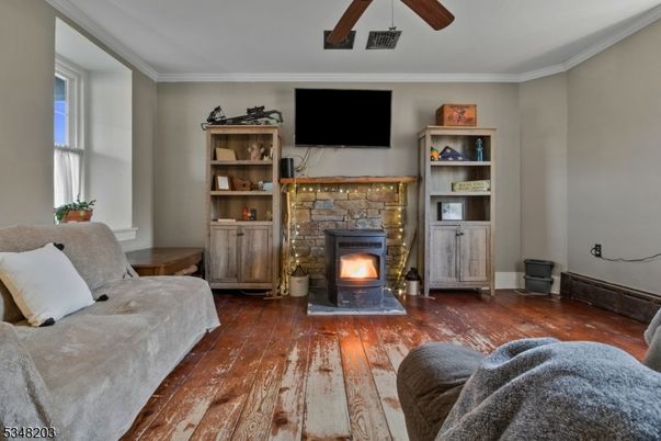 Fireplace, Interior, Wood Texture Flooring