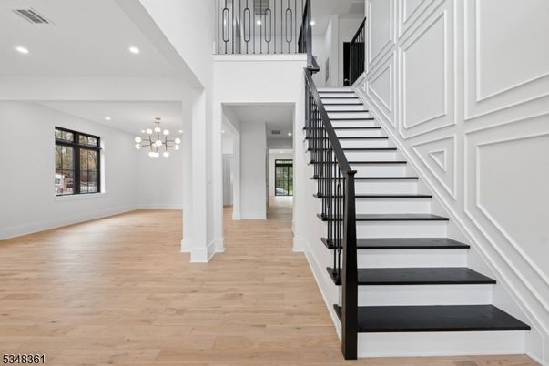 Interior, Pendant Lights, Recessed Lighting, Wood Texture Flooring