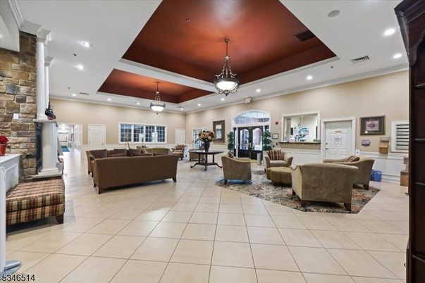 Fireplace, Interior, Living room, Pendant Lights, Recessed Lighting, Stone Walls
