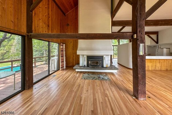 Fireplace, Interior, Wooden Beams, Wood Texture Flooring, Wooden Walls