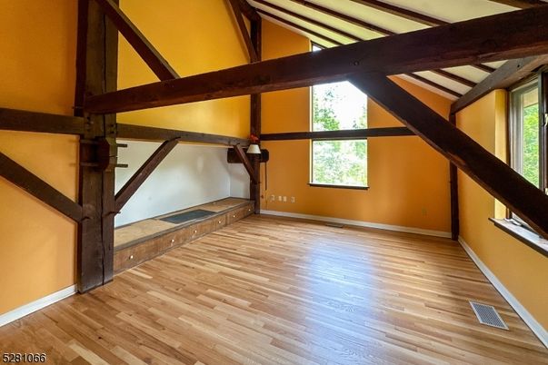 Empty room, Interior, Wooden Beams, Wood Texture Flooring